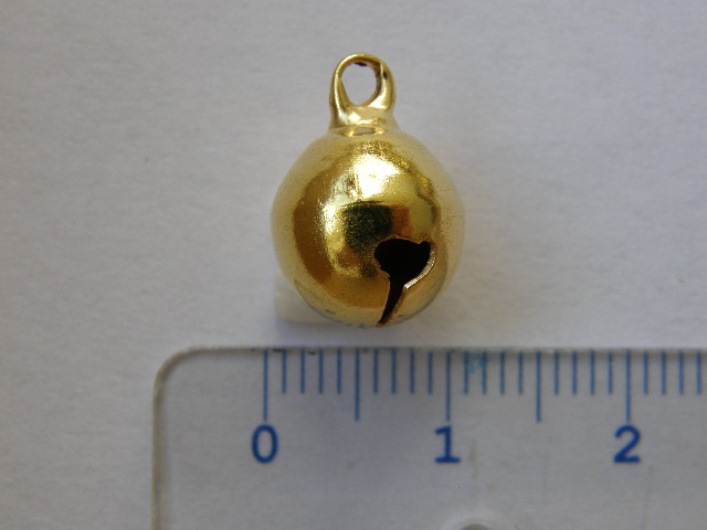 Rolnička kov. "zlatá" 10 mm - 100 ks