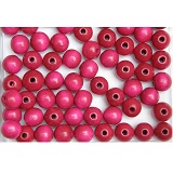 Korálky - kuličky 10 mm -  tm. růžová