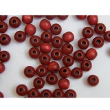 Korálky - kuličky 6 mm - červenohnědá