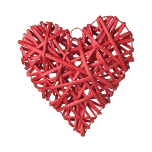 Proutěné srdce červené 