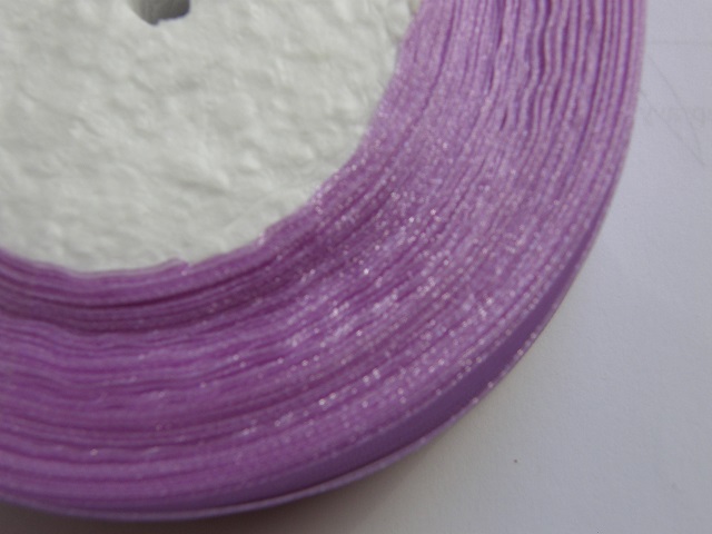 Stuha 25 mm organzová fialová